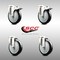 Service Caster 5 Inch 316SS Black Polyurethane Swivel Bolt Hole Caster Set with 2 Lock Brake SCC-SS316BHTTL20S514-PPUB-BLK-2-S-2 - alternate 2